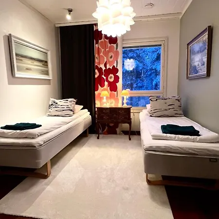 Nordic Villa In Rovaniemi With A Private Sledding Hill, Sauna & Cozy Family Stay *