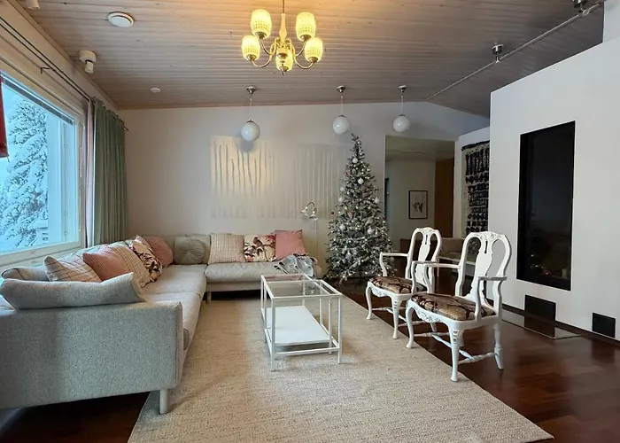 Villa Nordic In With A Private Sledding Hill, Sauna & Cozy Family